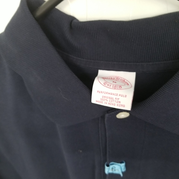 Brooks Brothers polo shirt medium navy blue - Picture 2 of 3